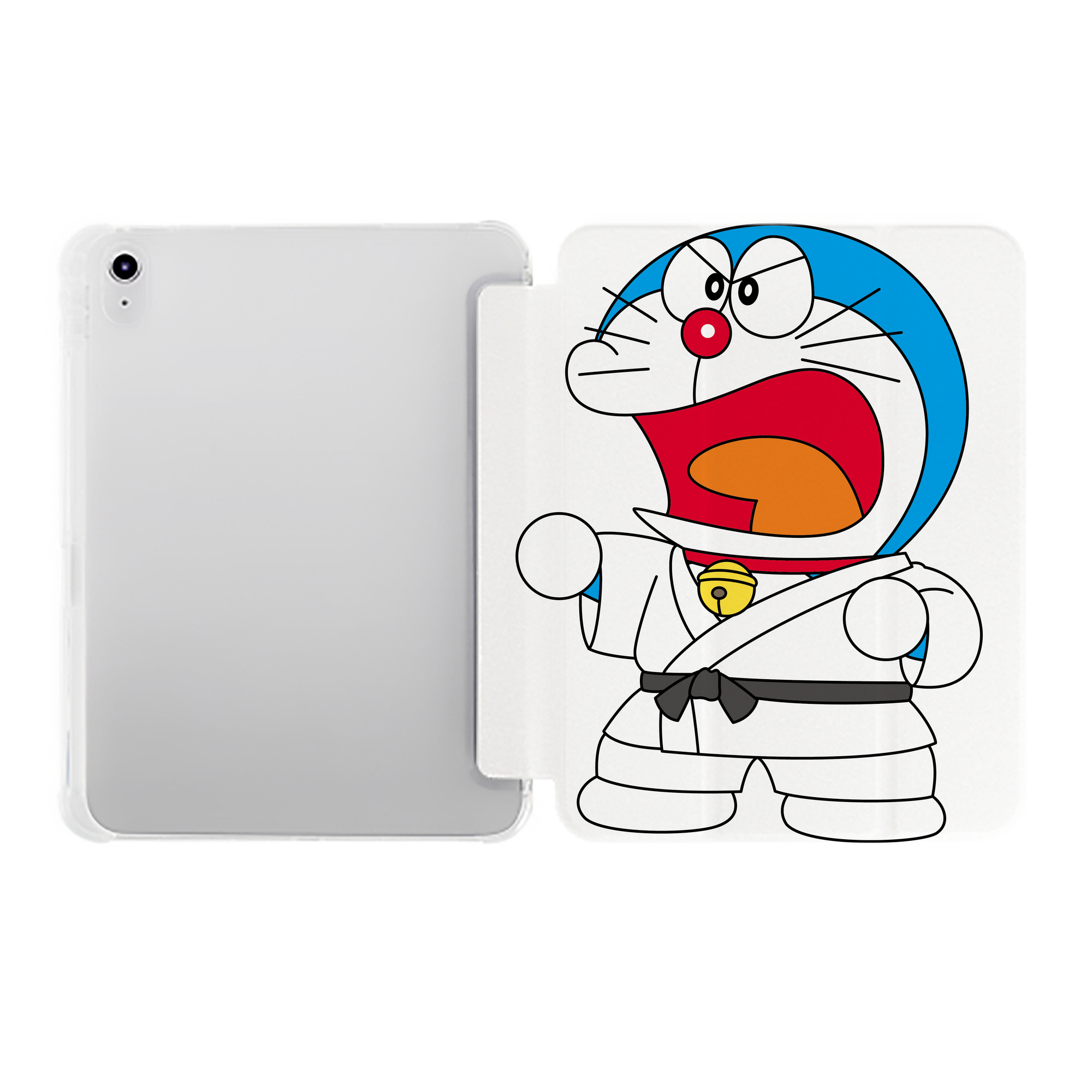 （画像用） ドラえもん Doraemon IPad ケース ペン収納付き 三つ折りスタンド PUレザー×シリコン 対応機種9.5/10.5/10.9インチ